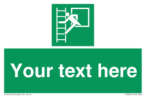 Custom Emergency Escape Ladder Sign